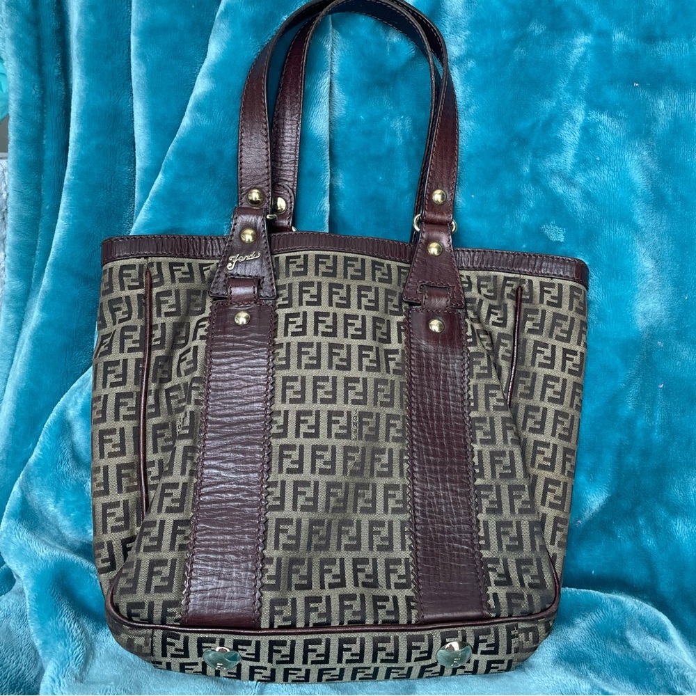 Fendi zucca canvas tote bag